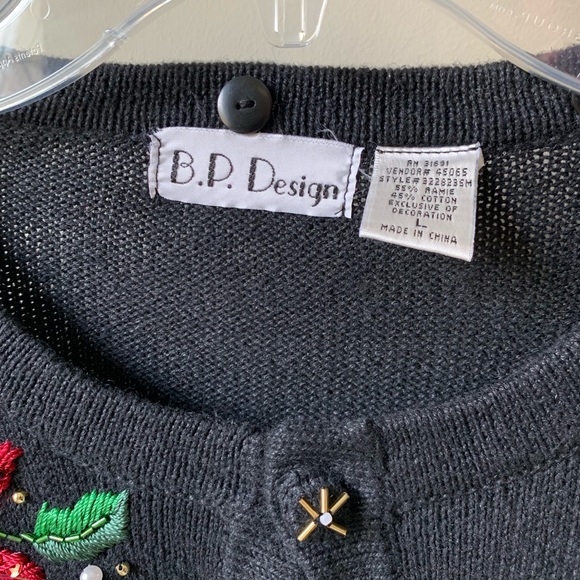 B. P. Design pointsettia Beaded Christmas Sweater - Picture 4 of 7